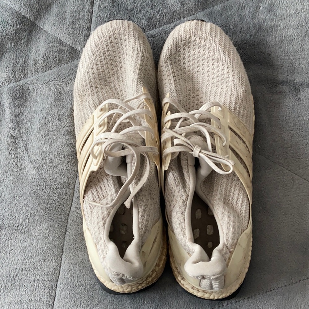 Men’s Adidas Ultra Boosts size 12. Gently worn, no damage but missing soles.